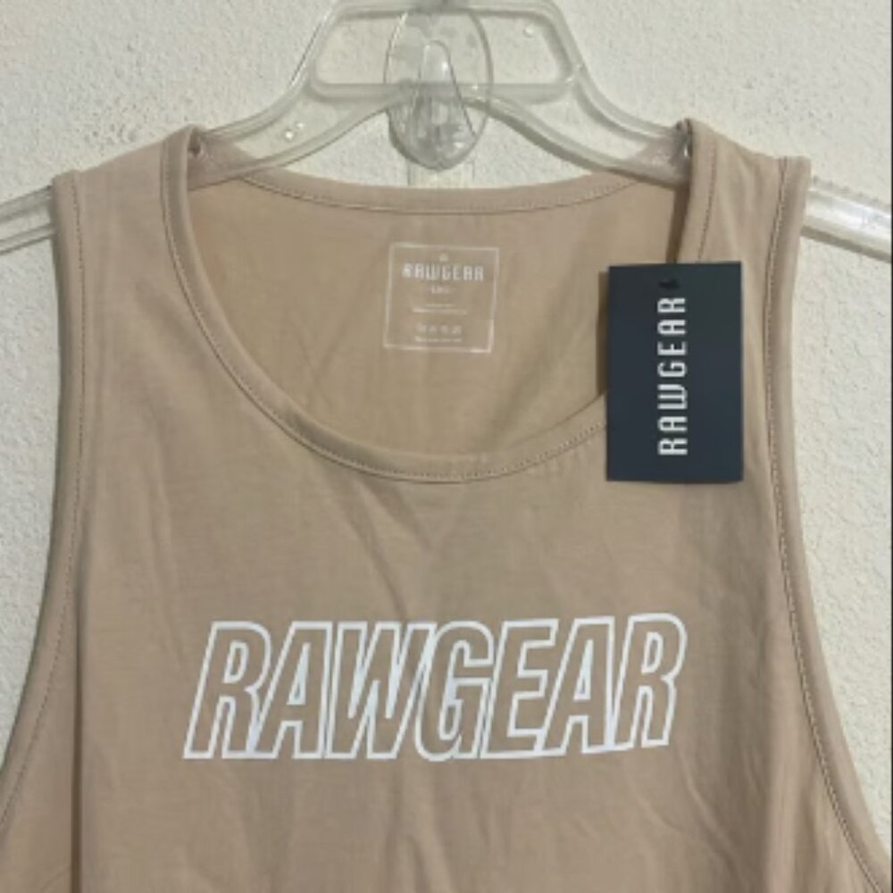 RAW GEAR Men's Cotton Tank Top Size L - Picture 3 of 5